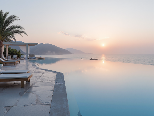 Exclusive oceanfront property with luxury villa, tropical gardens, infinity pool overlooking the sea, and upscale amenities